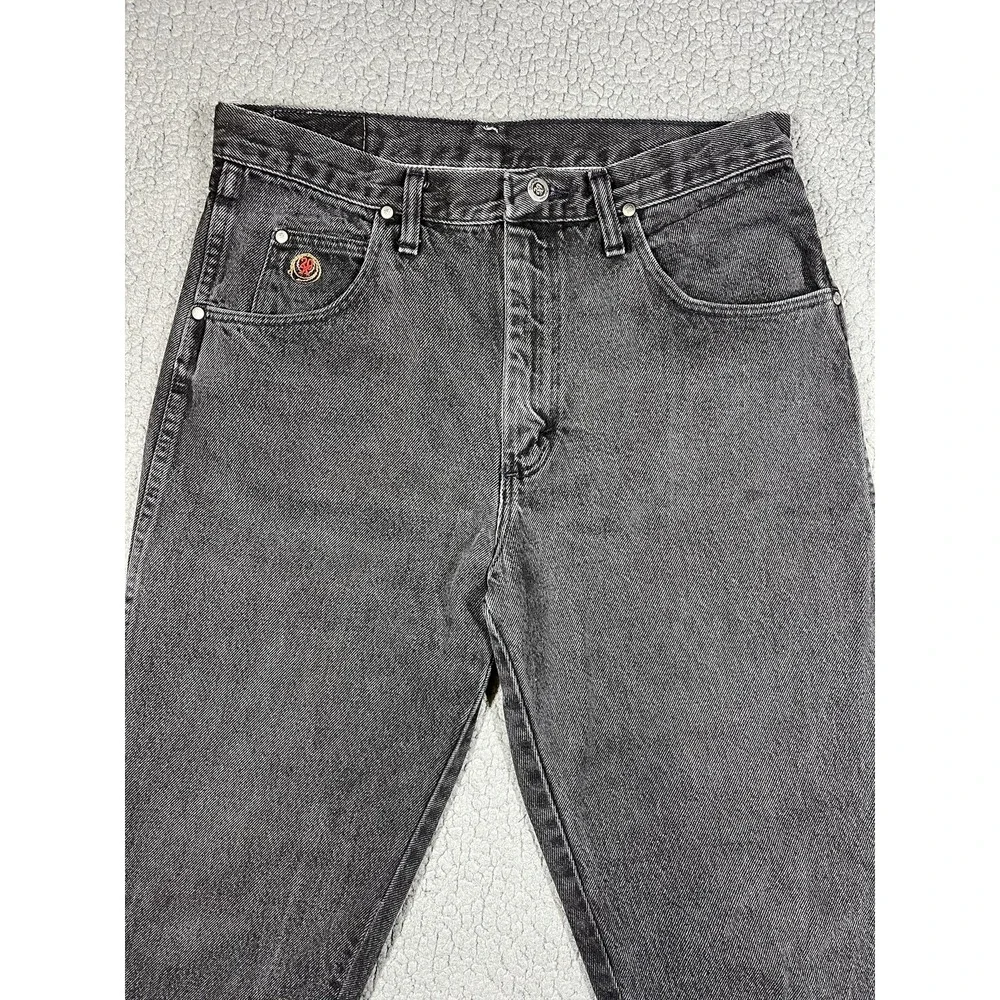 Wrangler Twenty X Jeans Mens 32‎ Black Tapered Made USA Denim Logo Western